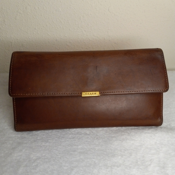 Vintage Coach Leather Trifold Wallet - Picture 1 of 7